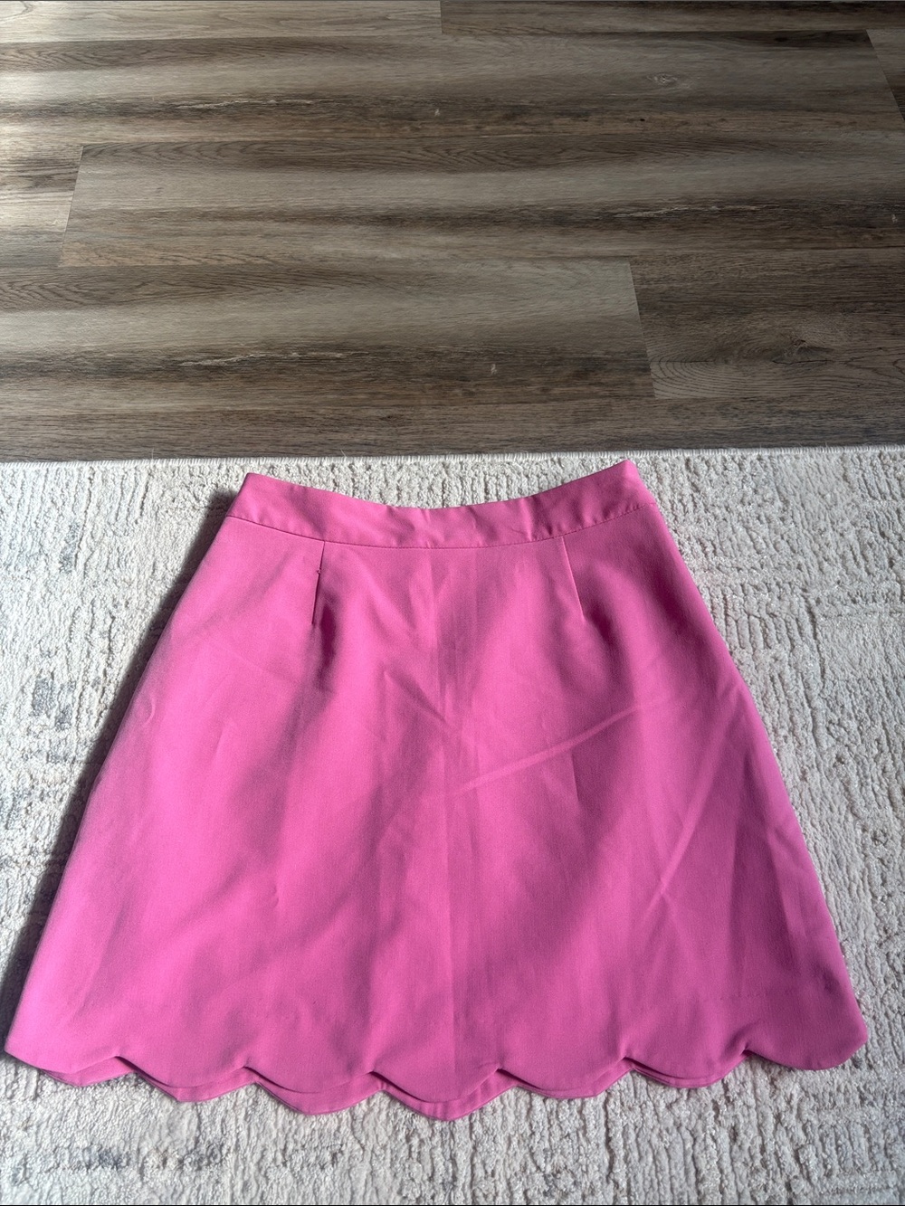 ASOS Pink Scallop-Hem Skater Skirt